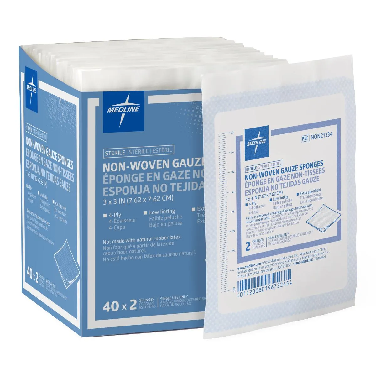 Sterile Non-Woven Sponge, Various sizes