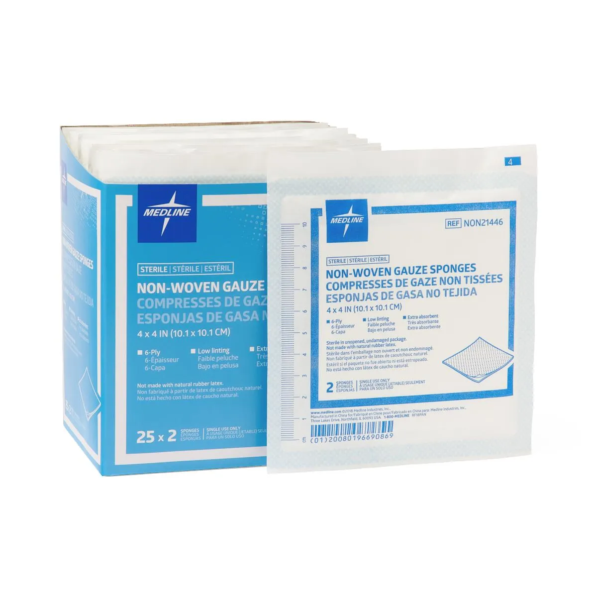 Sterile Non-Woven Sponge, Various sizes
