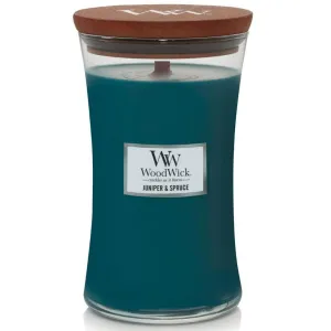 WoodWick Juniper & Spruce Large Candle Crackles As It Burns 610G Hourglass