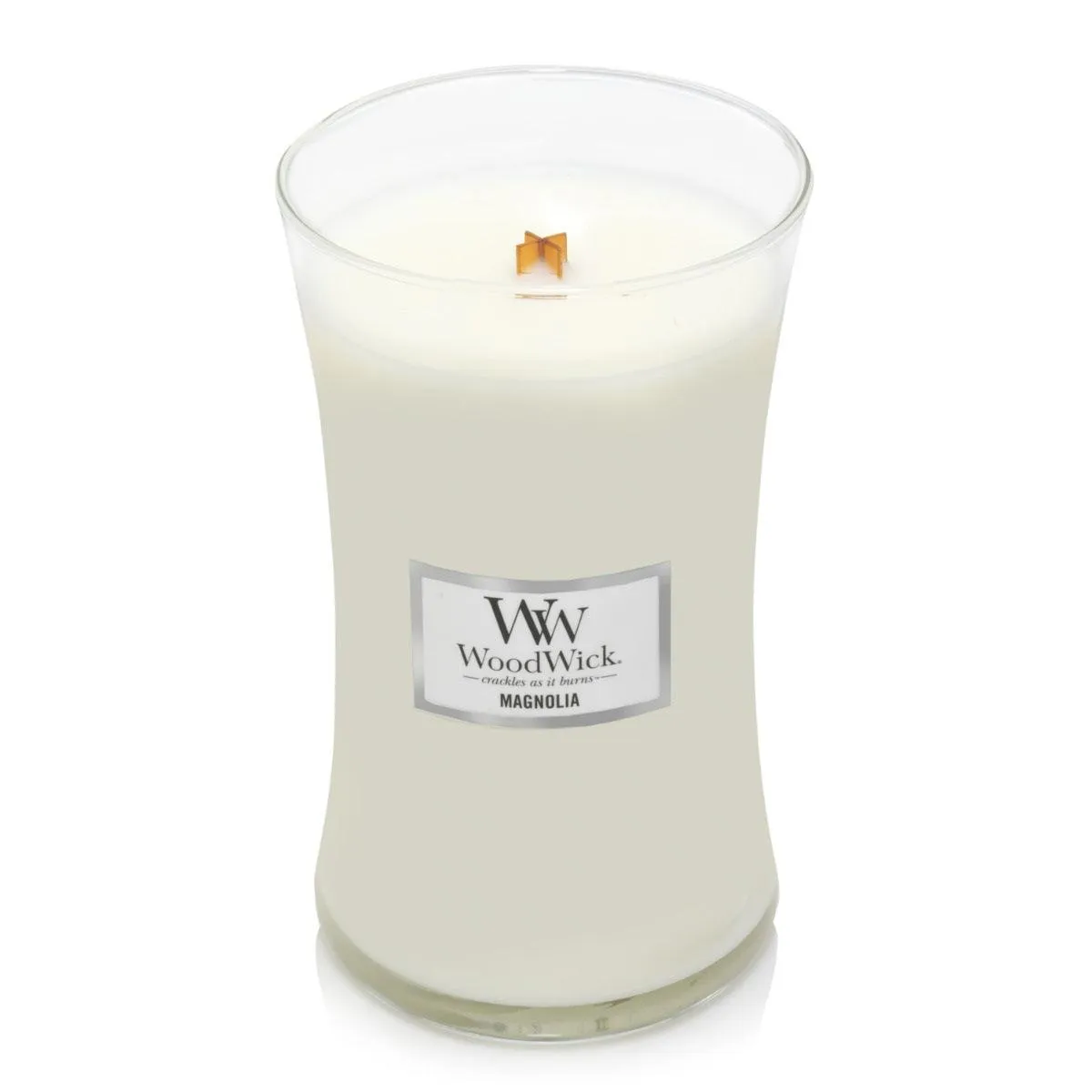 Woodwick Magnolia Blossoms Large Candle Crackles As It Burns 610G Hourglass
