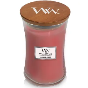 WoodWick Melon Blossom Large Candle Crackles As It Burns 610G Hourglass