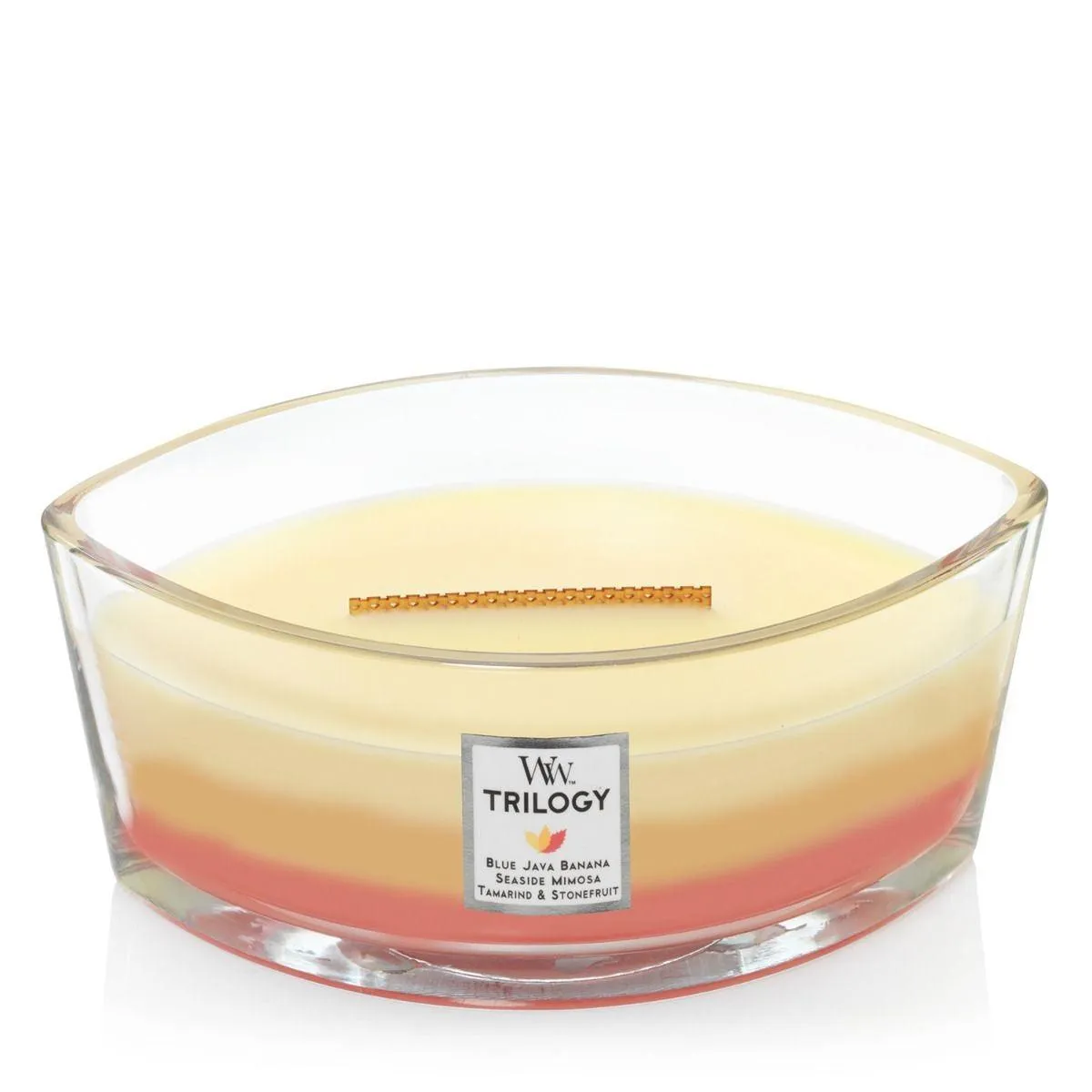 WoodWick Tropical Sunrise Trilogy Candle Crackles As It Burns Ellipse Hearthwick