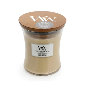 Woodwick Vanilla Bean Medium Candle Crackles As It Burns 275G Hourglass