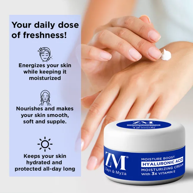 Zayn & Myza Moisture Boost Hyaluronic Acid Moisturizing Cream with 3x Vitamin E (50gm)